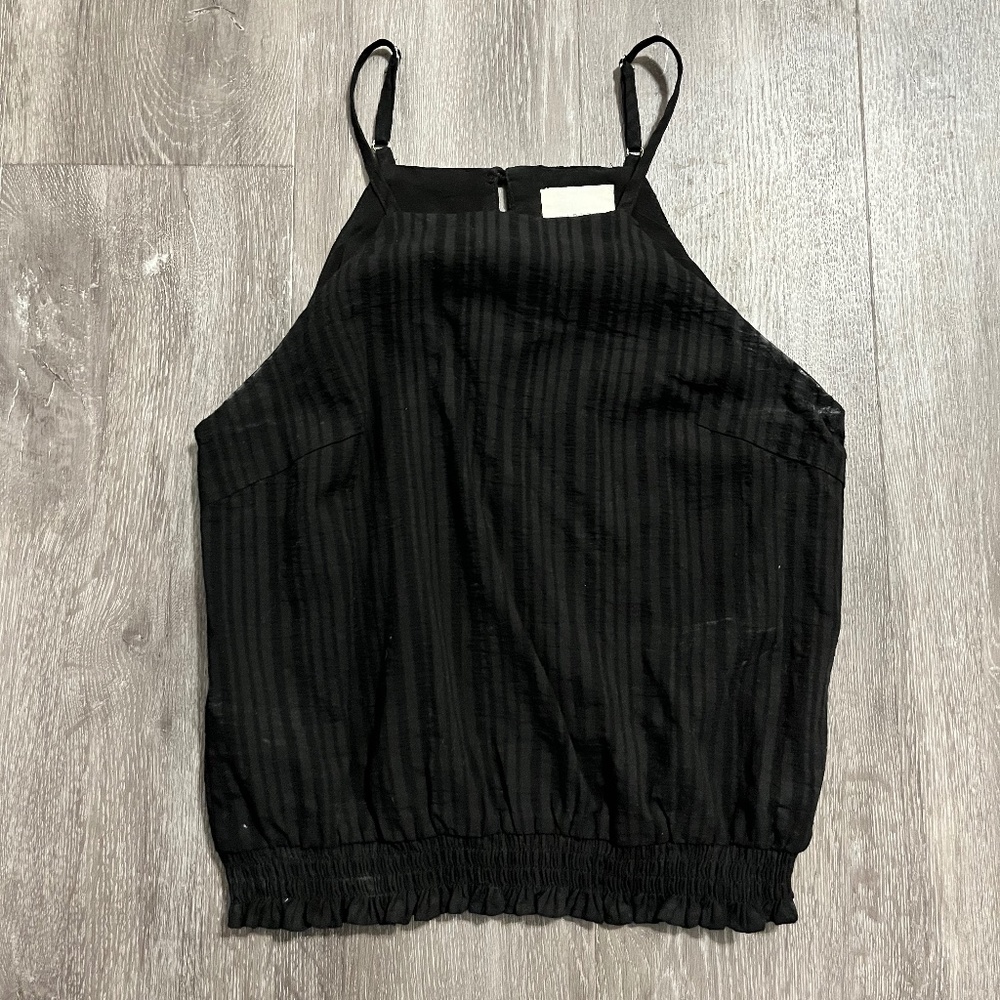 Francesca's Black Crop Top | XS